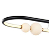 Dekoracyjna LAMPA wisząca LOZANNA PND-20112035-1C-BL Italux metalowa OPRAWA pierścień LED 44W 3000K zwis kule balls czarne