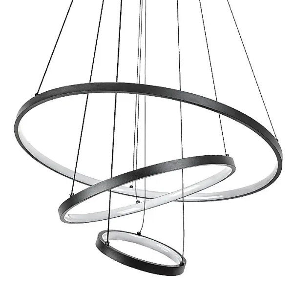 Ledowa zwisająca lampa obręcz Beliza 72346 LED 90W 3000-6500K czarny