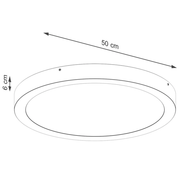 Sufitowa lampa Onyx SL.1246 Sollux LED 32W 3000K minimalistyczna czarna