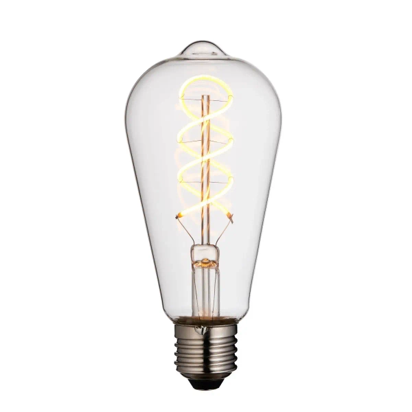 Żarnikowa żarówka gruszka Twist E27 107771 LED 4W 2200K przezroczysta