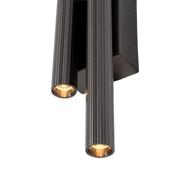 Metalowa lampa ścienna METALIC W0440 tytanowa tuba 4xLED 3W 3000K