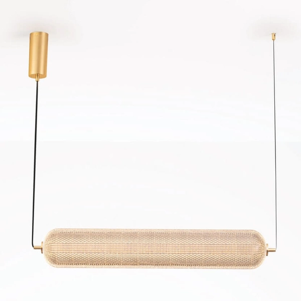 Lampa zwisająca do sypialni TIPUANI LE44627 LED 40W 3000K podłużna złota przezroczysta