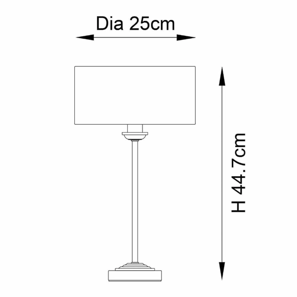 Nocna lampa stołowa Highclere 104054 Endon vintage mosiądz biały