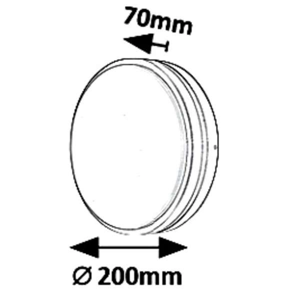 Zewnętrzna LAMPA sufitowa HAMBURG 8847 Rabalux okrągła OPRAWA elewacyjna LED 10W 4000K kinkiet outdoor IP44 grafitowy biały