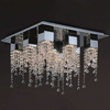 Sufitowa LAMPA glamour LARIX MX93708-9B Italux kwadratowa OPRAWA crystal PLAFON kryształowy chrom przezroczysty