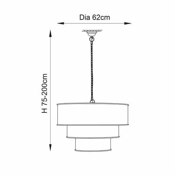 Industrialna lampa Morad 69783 Endon wisząca na łańcuchu mosiądz