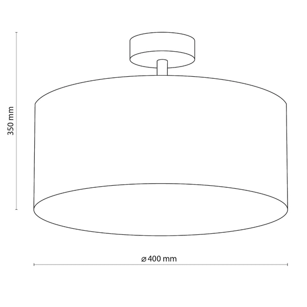 Lniana lampa sufitowa ekologiczna Rondo 6247 TK Lighting szara beżowa