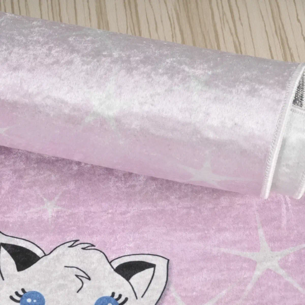 Dywan do pokoju dziecięcego tkaninowy Dziewczynka z kotkiem 322715 kolorowy