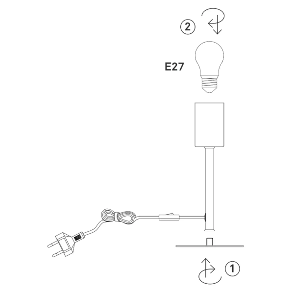 Stołowa lampka Cielo 108685 Markslojd pojedyncza minimalistyczna czarna