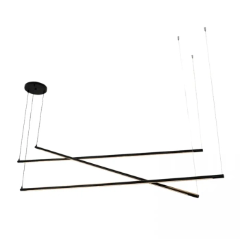 Podłużna lampa wisząca 22237 LED 64W 3000K belki listwy czarne
