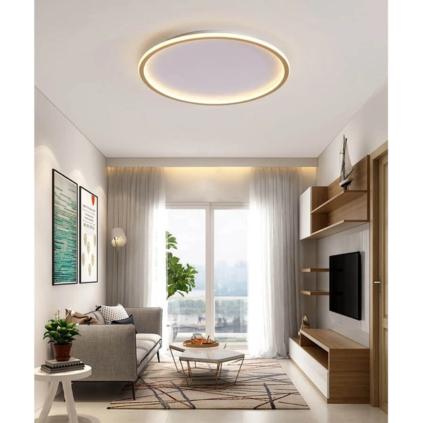 Plafon Cerchio ABR-PLO-30W-40CM-CCT Abruzzo LED 30W 3000-6000K złoty biały