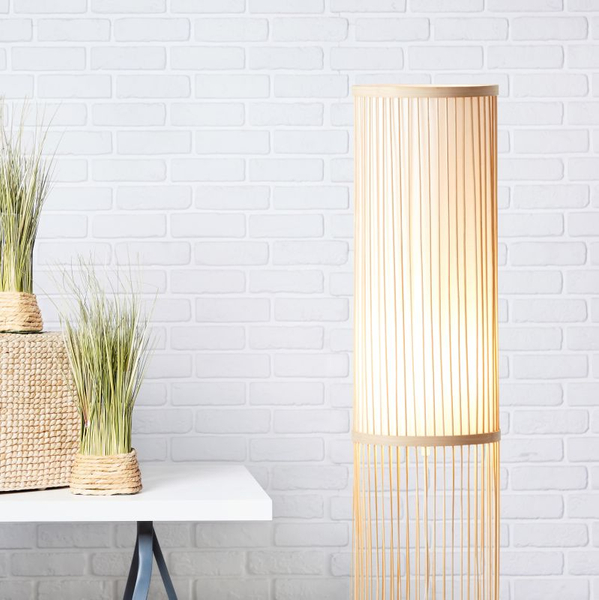 Bambusowa lampa podłogowa Nori 92771/09 tuba naturalna