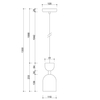 Metalowa lampa wisząca do salonu Supuru SUA125P0 żółta czarna