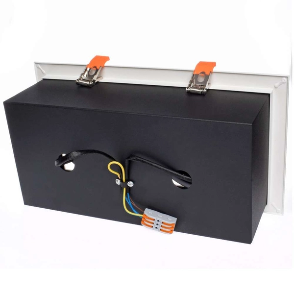 Regulowana LAMPA wpuszczana PLAZA ML4741 Milagro metalowa OPRAWA prostokątny WPUST do zabudowy biały czarny