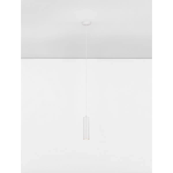 Okrągła wisząca lampa do kuchni ZENFARO LE45672 biała