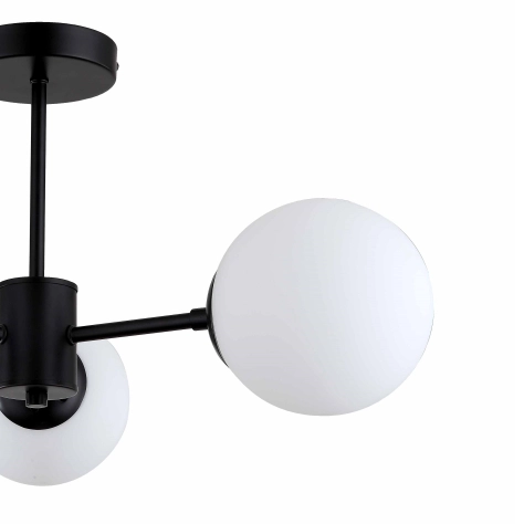 Czarna lampa wisząca Roma LP-1345/3P BK Light Prestige kule szklane