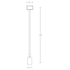 Podłużna wisząca lampa 22186 LED regulowana zwis czarny