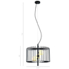 LAMPA wisząca DAREN MDM-3937/3 BK Italux metalowa OPRAWA klatka druciana zwis czarny