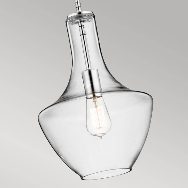 Salonowa lampa wisząca Everly KL-EVERLY-P-S-CH szklana chrom przezroczysty
