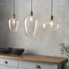 Lampa wisząca L&-1100658 Light& ze szklanym kloszem mosiądz