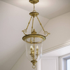 Wisząca lampa Cambridge HK-CAMBRIDGE-P-L Hinkley szklana retro mosiądz