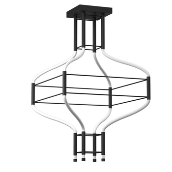 Metalowa lampa wisząca Alha 9054 Dohar LED 2700-6000K salonowa czarna biała