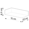 Prostokątny kinkiet ceramiczny SL.0836 do sypialni biały