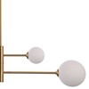 LAMPA sufitowa DORADO LP-002/4P Light Prestige loftowa OPRAWA 4-punktowy metalowy plafon molekuły szklane kule złote białe