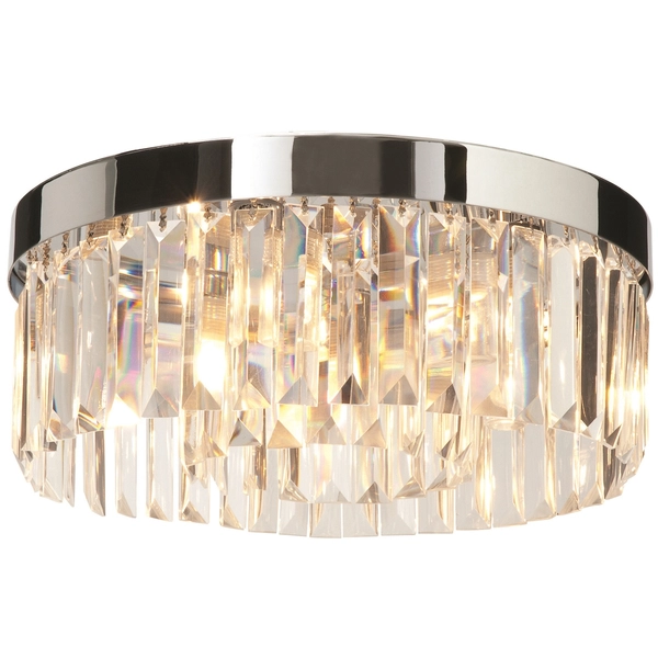 Plafon kryształowy Crystal 35612 Saxby styl glamour IP44 chrom