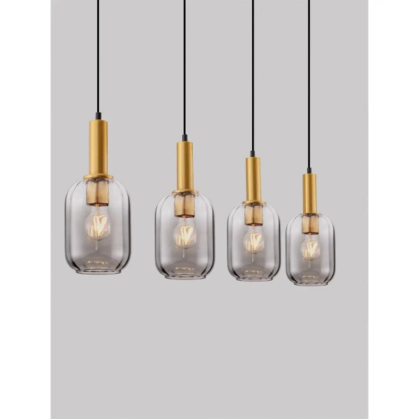 Glamour zwisająca lampa QUERISA LE45217 do salonu złota