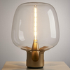 Nocna lampka do sypialni FATA ST-7278-S GOLD bubble przezroczysta złoty