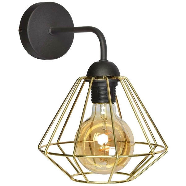Ścienna LAMPA kinkiet LUPO MLP6269 Milagro metalowa OPRAWA druciana klatka industrialna czarna