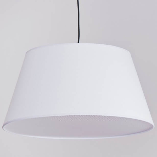 Okrągła lampa wisząca Natalia zwis nad stół chrom biały