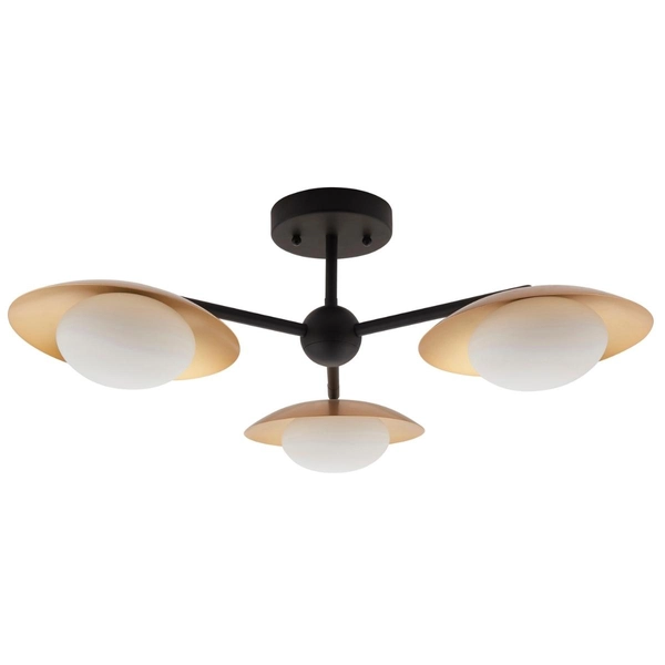 Sufitowa lampa kuchenna L&-192034 Light& szklane kule złota brązowa