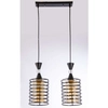 Industrialna lampa wisząca VEN W-3991/2 BK druciana czarny miodowy