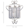 Kinkiet LAMPA ścienna RINALDO WL-33057-1-CH.G Italux metalowa OPRAWA z kryształkami glamour crystal złota szampańska