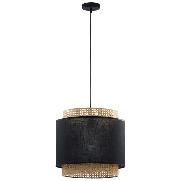 Ażurowa lampa wisząca Boho 6542 TK Lighting ratanowa brązowa czarna