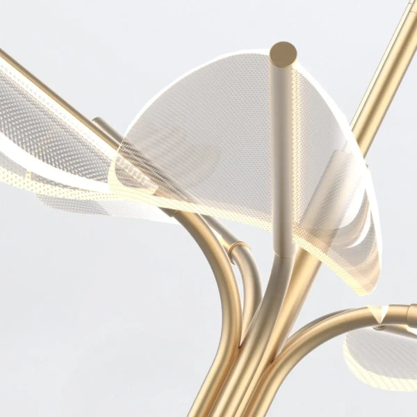 Zwisająca lampa nad stół Floriana QN-FLORIANA-PS-NBR LED 37W 2891K mosiądz