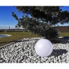 Kulista lampa ogrodowa Balli biała SLP8301 1xE27 IP44 wbijana