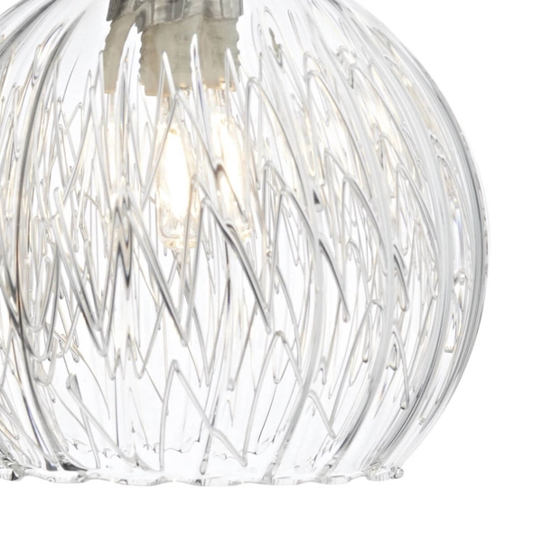 Lampa ścienna do salonu Yasmin YAS0750 szklana przezroczysta chrom