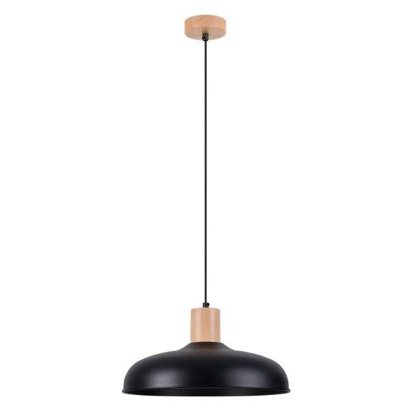 Lampa do salonu zwisająca Indy SL.1324 Sollux drewniana czarna