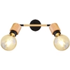 Regulowana LAMPA sufitowa JORNA 54031-2 Globo metalowa OPRAWA regulowane reflektorki czarne drewno