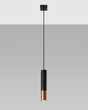 Loftowa LAMPA wisząca SL.0946 modernistyczna OPRAWA metalowy ZWIS tuba czarna miedź