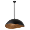 Owalna lampa wisząca SOLARIS 40608 Sigma kopuła czarna miedziana