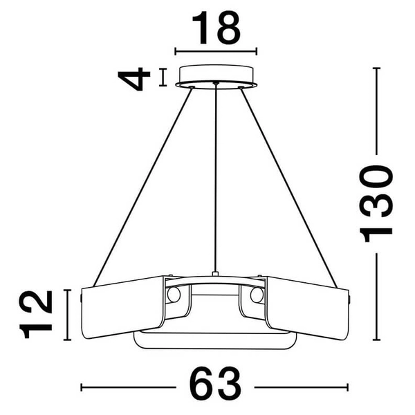 Wisząca lampa do salonu MAIRANA LE44617 LED 45W 3000K marmurowa biała złota