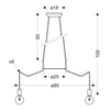 Lampa wisząca BASSO 38-71040 metalowa zwis industrialny pająk biały