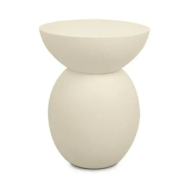 Okrągły stolik kawowy ARENE MM001501100324 beżowy z tworzywa 39cm