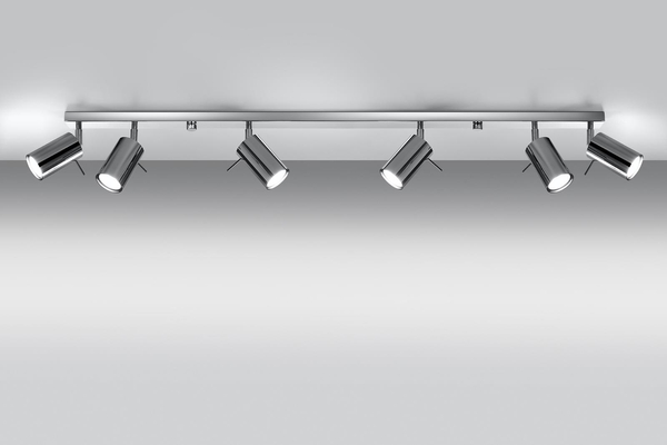 LAMPA sufitowa SL.0732 regulowana OPRAWA listwa SPOT metalowe tuby chrom
