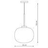 LAMPA wisząca JUKON LP-052/1P Light Prestige szklana OPRAWA kula ZWIS okrągły biały