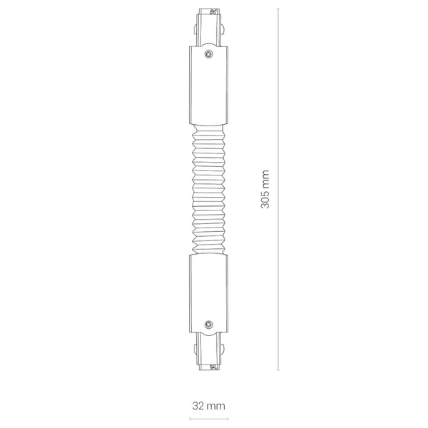 Elastyczny ŁĄCZNIK szynoprzewodu CTLS 8698 Nowodvorski do 3-fazowej szyny natynkowej 230V biały